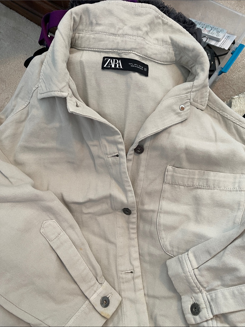 ZARA Light Beige Utility Jacket